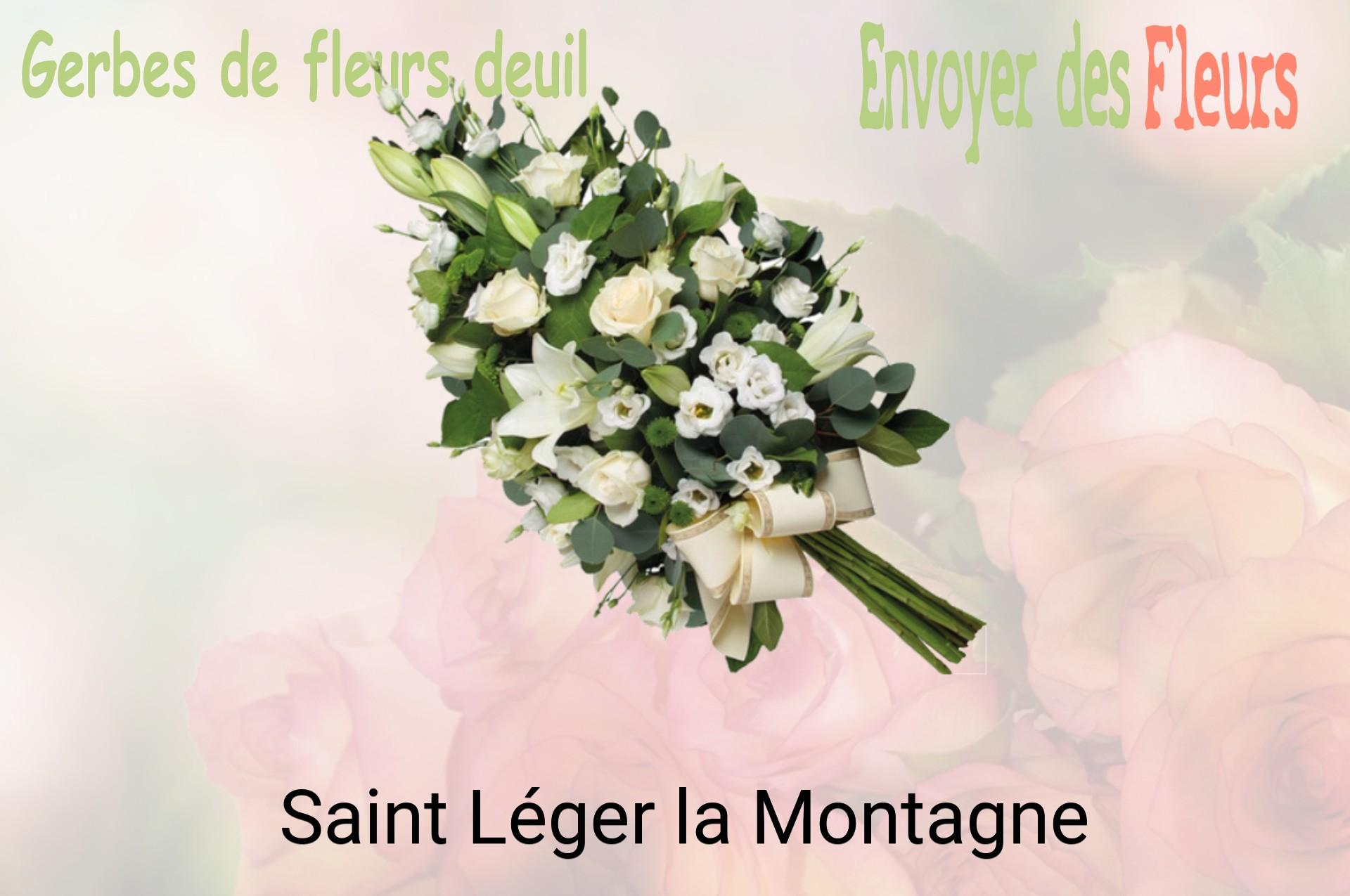 Gerbe de fleurs de deuil livrée à Saint-Léger-la-Montagne